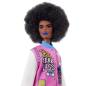 Preview: Barbie Fashionistas  with Brunette Afro & Blue Lips Wearing Graphic Coat Dress & Yellow Shoes