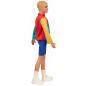 Preview: Barbie Ken Fashionistas Doll 163, Slender with Sculpted Blonde Hair Wearing Color-Blocked Jacket-Style Top, Blue Shorts & White Boots