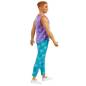 Preview: Barbie Ken Fashionistas Doll 165 with Sculpted Brown Hair Wearing Purple “Malibu” Top, Blue Starred Joggers & White Shoes