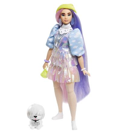 Extra Doll 2 in Shimmery Look with Pet Puppy for Kids 3 Years Old & Up