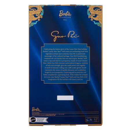 Barbie  Guo Pei Lunar New Year Collectible In Blue Brocade