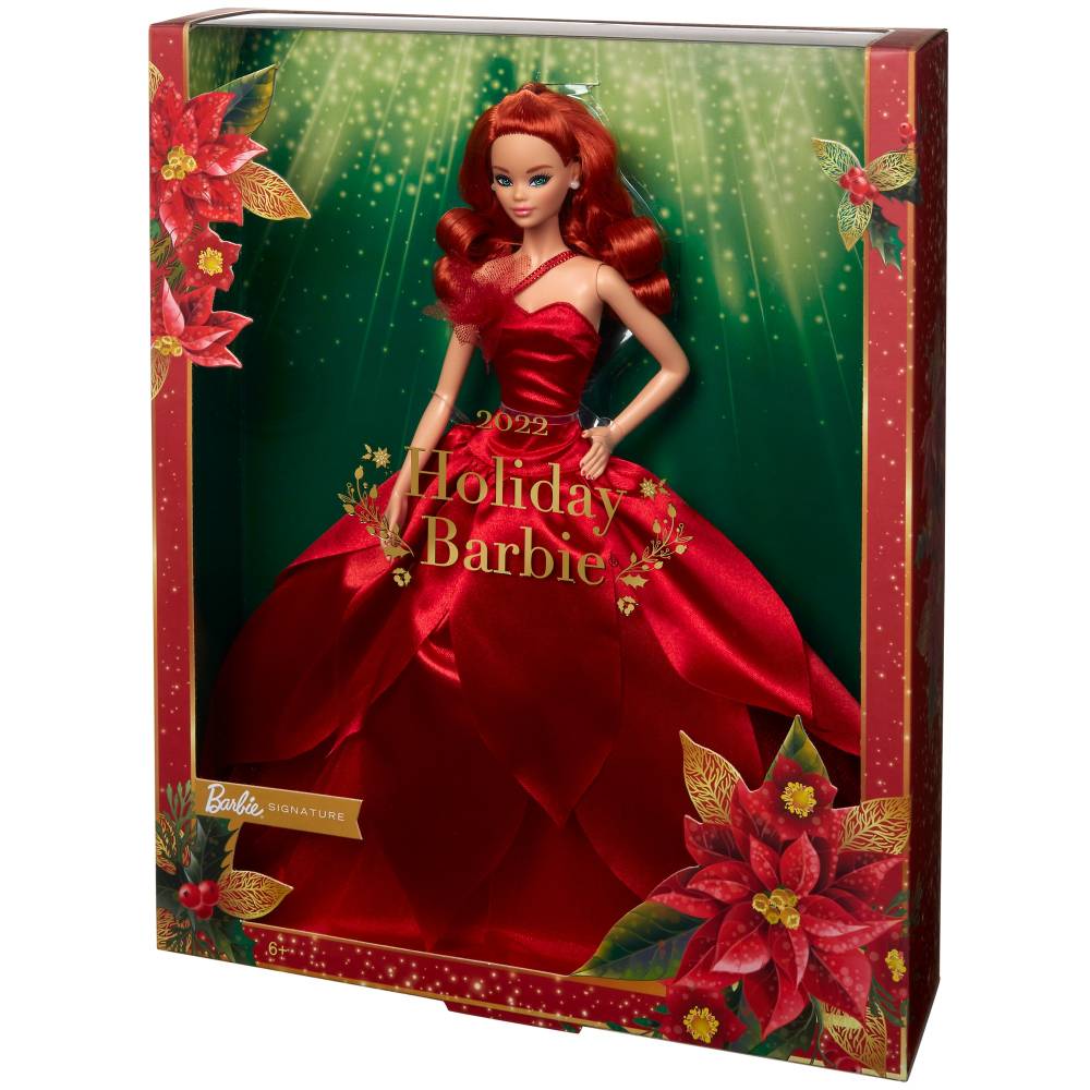 Barbie Signature 2022 Holiday Doll With Red Hair, Collectible Series