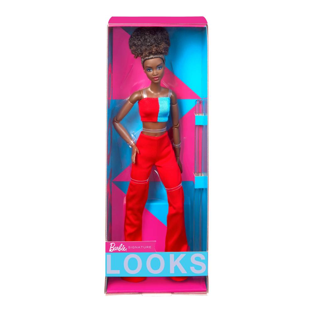 Barbie Looks Natural Black Hair, Color Block Crop Top